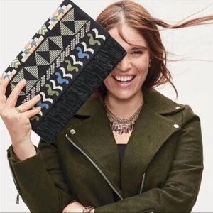 Stella & Dot Embroidered Clutch Handbag